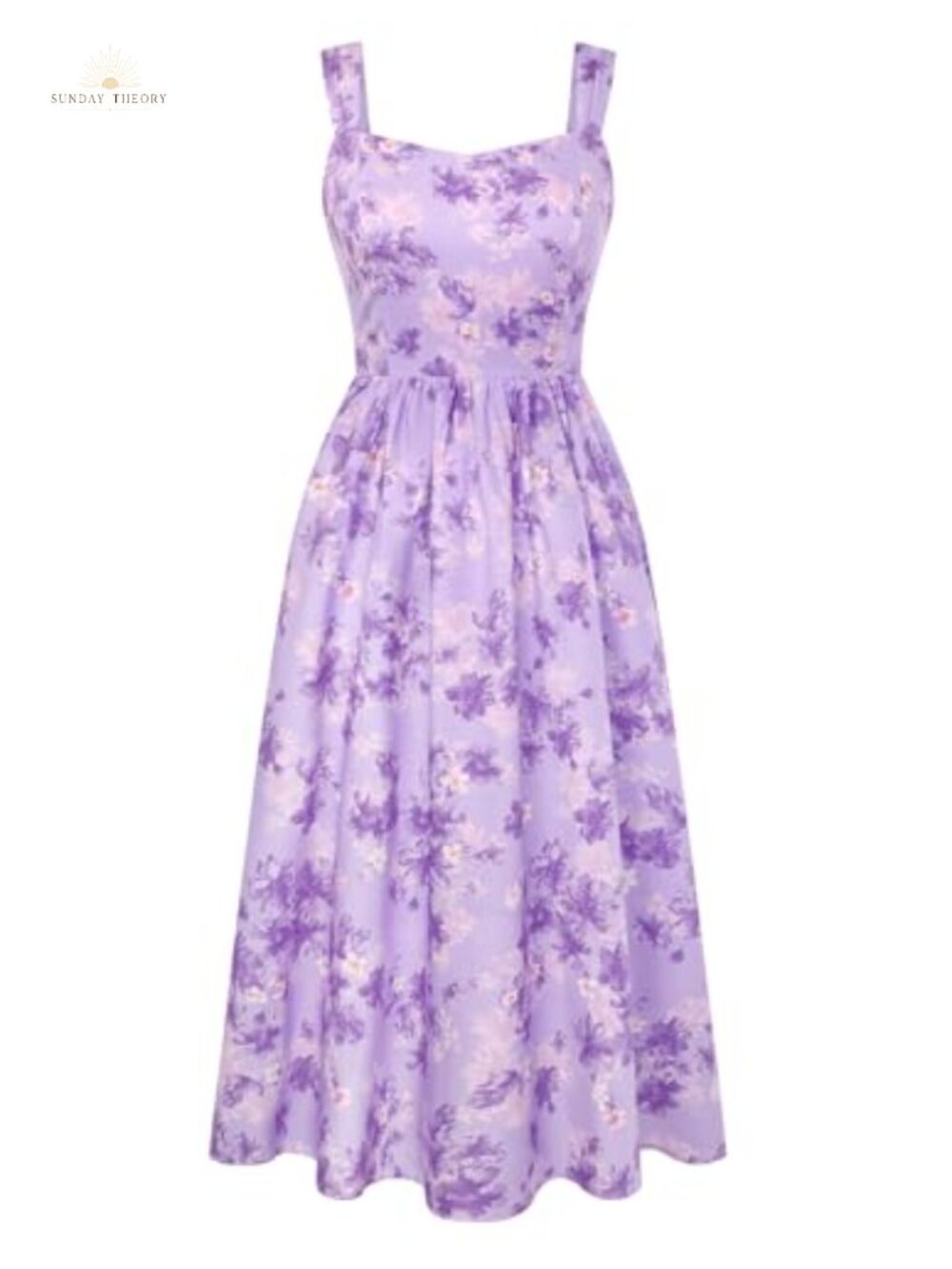 Vintage A-Line Midi Sundress with Pockets & Smocked Back